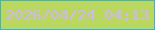 文字の大きさ：3、枠の色：38b6cc、背景の色：bad75f、文字の色：d0b5f8 無料ブログパーツのブログ時計