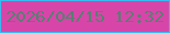 文字の大きさ：5、枠の色：38bbf1、背景の色：d845a9、文字の色：548171 無料ブログパーツのブログ時計