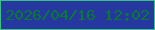 文字の大きさ：3、枠の色：38c287、背景の色：26379f、文字の色：057b34 無料ブログパーツのブログ時計