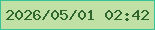 文字の大きさ：2、枠の色：38c296、背景の色：c0e0a5、文字の色：2f662d 無料ブログパーツのブログ時計