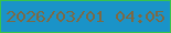 文字の大きさ：4、枠の色：38c34b、背景の色：1a93c8、文字の色：7c6944 無料ブログパーツのブログ時計