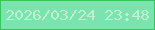文字の大きさ：4、枠の色：38c35c、背景の色：7ae3ae、文字の色：c0f0d3 無料ブログパーツのブログ時計