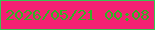 文字の大きさ：1、枠の色：38c452、背景の色：f42073、文字の色：32b124 無料ブログパーツのブログ時計