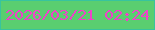 文字の大きさ：1、枠の色：38c49e、背景の色：5ace70、文字の色：ef42c9 無料ブログパーツのブログ時計