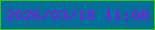 文字の大きさ：1、枠の色：38c502、背景の色：056f9c、文字の色：8c13e3 無料ブログパーツのブログ時計