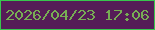 文字の大きさ：2、枠の色：38c54e、背景の色：551c57、文字の色：77ad54 無料ブログパーツのブログ時計