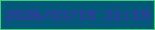 文字の大きさ：3、枠の色：38d071、背景の色：04597b、文字の色：402eae 無料ブログパーツのブログ時計