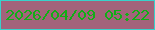 文字の大きさ：3、枠の色：38d2cb、背景の色：a3637b、文字の色：12ae16 無料ブログパーツのブログ時計