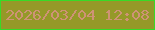 文字の大きさ：3、枠の色：38da27、背景の色：959928、文字の色：ce9375 無料ブログパーツのブログ時計