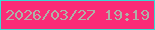 文字の大きさ：4、枠の色：38dad3、背景の色：fb2b77、文字の色：aeb1a7 無料ブログパーツのブログ時計