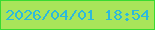 文字の大きさ：2、枠の色：38db31、背景の色：a8e55a、文字の色：2cb9dc 無料ブログパーツのブログ時計