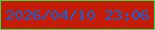 文字の大きさ：2、枠の色：38db45、背景の色：c41c06、文字の色：0d62d8 無料ブログパーツのブログ時計