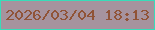 文字の大きさ：5、枠の色：38dcb9、背景の色：a6939e、文字の色：905337 無料ブログパーツのブログ時計