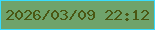 文字の大きさ：4、枠の色：38dcff、背景の色：6fa36b、文字の色：4a5713 無料ブログパーツのブログ時計