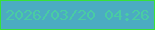 文字の大きさ：3、枠の色：38e138、背景の色：4bacc1、文字の色：49cca3 無料ブログパーツのブログ時計