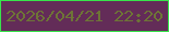 文字の大きさ：5、枠の色：38e44b、背景の色：632c58、文字の色：6e7436 無料ブログパーツのブログ時計