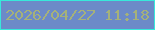 文字の大きさ：2、枠の色：38e8da、背景の色：6c8ac8、文字の色：a5b17a 無料ブログパーツのブログ時計
