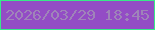 文字の大きさ：3、枠の色：38e989、背景の色：934dc5、文字の色：9f84b9 無料ブログパーツのブログ時計