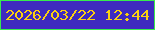 文字の大きさ：2、枠の色：38eb4d、背景の色：3f2abf、文字の色：fcd00f 無料ブログパーツのブログ時計
