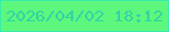 文字の大きさ：4、枠の色：38ebac、背景の色：5cf77c、文字の色：31d3a7 無料ブログパーツのブログ時計