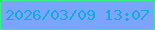 文字の大きさ：4、枠の色：38ef84、背景の色：7aa4ff、文字の色：10add2 無料ブログパーツのブログ時計