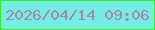 文字の大きさ：1、枠の色：38f00c、背景の色：72eee7、文字の色：ab85a3 無料ブログパーツのブログ時計