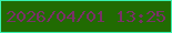 文字の大きさ：2、枠の色：38f2b0、背景の色：216b02、文字の色：7b3067 無料ブログパーツのブログ時計