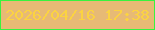 文字の大きさ：1、枠の色：38f33e、背景の色：e7ba75、文字の色：fbd341 無料ブログパーツのブログ時計