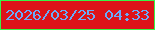 文字の大きさ：1、枠の色：38f447、背景の色：dd1319、文字の色：69abfa 無料ブログパーツのブログ時計