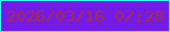 文字の大きさ：3、枠の色：38f7f4、背景の色：741bea、文字の色：a62a4d 無料ブログパーツのブログ時計
