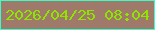 文字の大きさ：2、枠の色：38fec5、背景の色：9f796a、文字の色：8ee500 無料ブログパーツのブログ時計