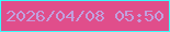 文字の大きさ：5、枠の色：38fffd、背景の色：e04e8b、文字の色：c1a0de 無料ブログパーツのブログ時計