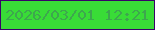 文字の大きさ：4、枠の色：390269、背景の色：39dc37、文字の色：3da74e 無料ブログパーツのブログ時計