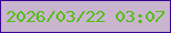文字の大きさ：3、枠の色：390391、背景の色：c9b5ce、文字の色：52be12 無料ブログパーツのブログ時計
