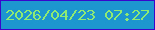 文字の大きさ：1、枠の色：3904cb、背景の色：1d96cf、文字の色：8fea74 無料ブログパーツのブログ時計