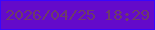文字の大きさ：5、枠の色：3906ff、背景の色：640aca、文字の色：6d3b69 無料ブログパーツのブログ時計