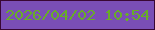 文字の大きさ：4、枠の色：390734、背景の色：7a4eb6、文字の色：68ad27 無料ブログパーツのブログ時計
