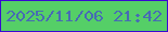 文字の大きさ：2、枠の色：3909d2、背景の色：55cf67、文字の色：476bb4 無料ブログパーツのブログ時計