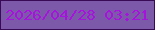 文字の大きさ：5、枠の色：390a56、背景の色：7c59a9、文字の色：a713dc 無料ブログパーツのブログ時計