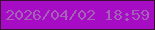 文字の大きさ：4、枠の色：391034、背景の色：a50cc3、文字の色：a561b8 無料ブログパーツのブログ時計