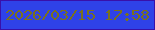 文字の大きさ：3、枠の色：3910aa、背景の色：2f42e8、文字の色：7a711d 無料ブログパーツのブログ時計