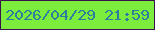 文字の大きさ：3、枠の色：39114d、背景の色：7ced3d、文字の色：2b7e9c 無料ブログパーツのブログ時計