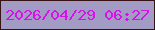 文字の大きさ：2、枠の色：391218、背景の色：a29bc3、文字の色：d612e8 無料ブログパーツのブログ時計