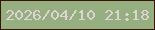 文字の大きさ：2、枠の色：391306、背景の色：95af80、文字の色：e0d3d4 無料ブログパーツのブログ時計
