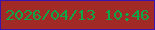 文字の大きさ：2、枠の色：3914af、背景の色：a12a26、文字の色：0ba945 無料ブログパーツのブログ時計