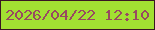 文字の大きさ：1、枠の色：391523、背景の色：a2e032、文字の色：984961 無料ブログパーツのブログ時計