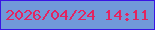 文字の大きさ：1、枠の色：3915e4、背景の色：7199d9、文字の色：e32461 無料ブログパーツのブログ時計