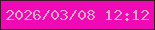 文字の大きさ：2、枠の色：391b27、背景の色：f00ab6、文字の色：dda7bf 無料ブログパーツのブログ時計