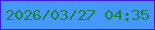 文字の大きさ：1、枠の色：391bed、背景の色：4698fa、文字の色：19833b 無料ブログパーツのブログ時計