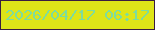 文字の大きさ：3、枠の色：391d41、背景の色：dee518、文字の色：7edc9e 無料ブログパーツのブログ時計